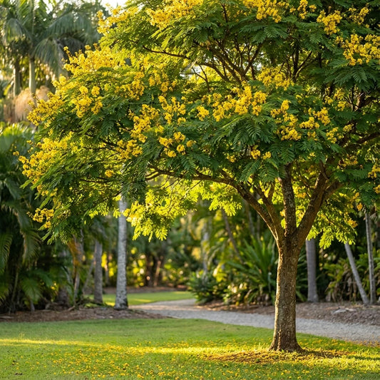 10 Peltophorum ferrugineum Plants (Yellow Poinciana) –  With  Phytosanitary Certificate